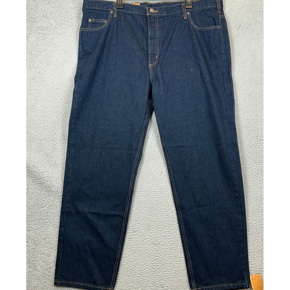 Member's Mark Jeans Mens 42x30 Relaxed Fit Indigo Blue Straight Leg NEW
